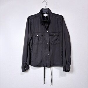 NWOT Korye Stand-Up Collar Adjustable Hem Utility Jacket Streetwear Gray Women L